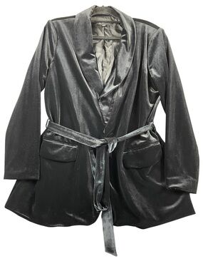 INC International Concepts Black Velvet Holiday Stunning Formal Wrap Blazer XL